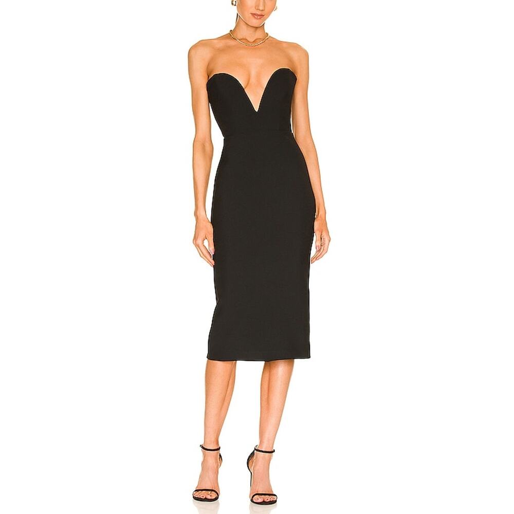 Veronica Beard Strapless Black Colebrook Dress Size 0